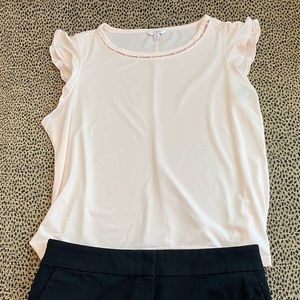 Light Pink Top with Pearl Neckline- Size XL